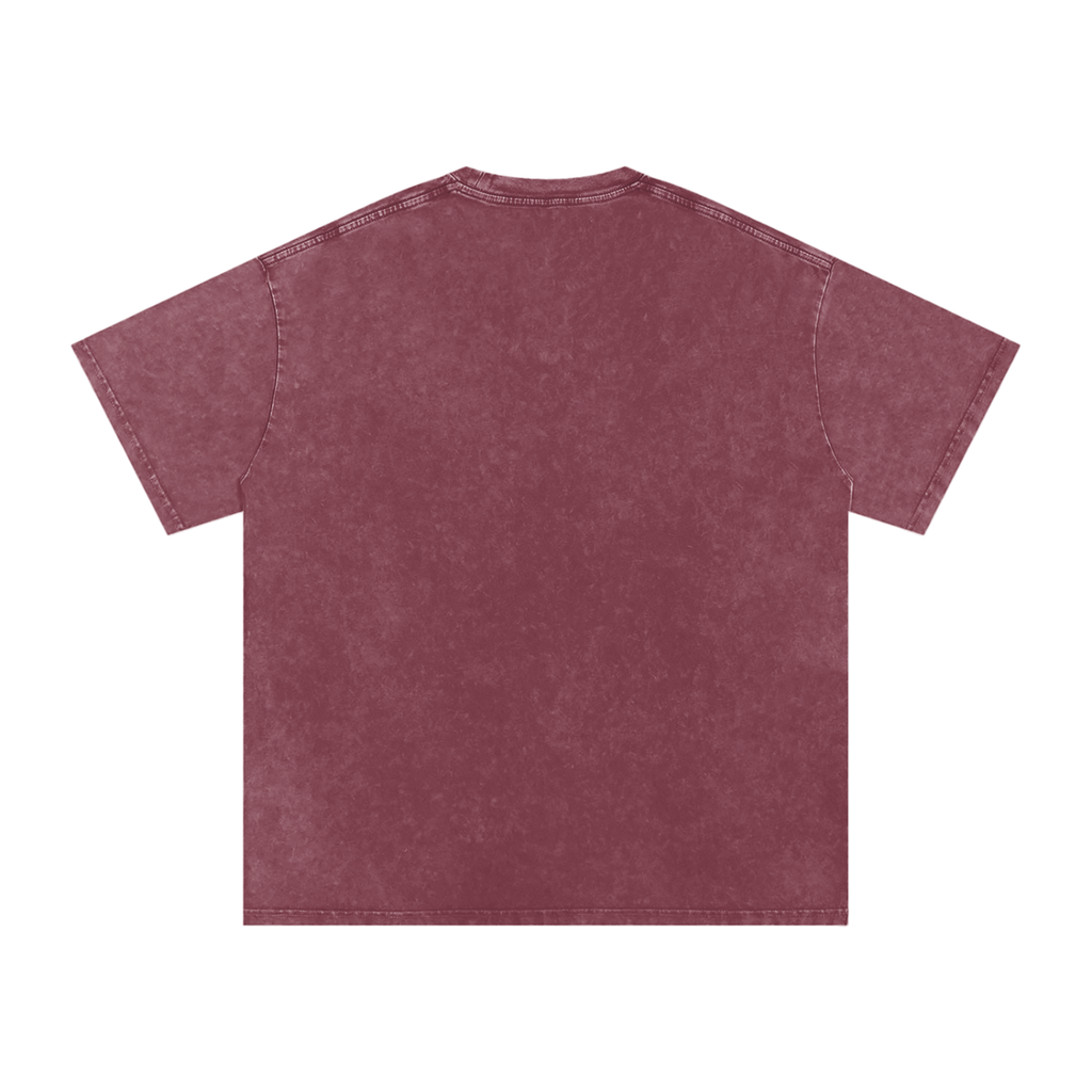 Lahutay Classic Oversized Snow-Wash Tee - Merlot Wash
