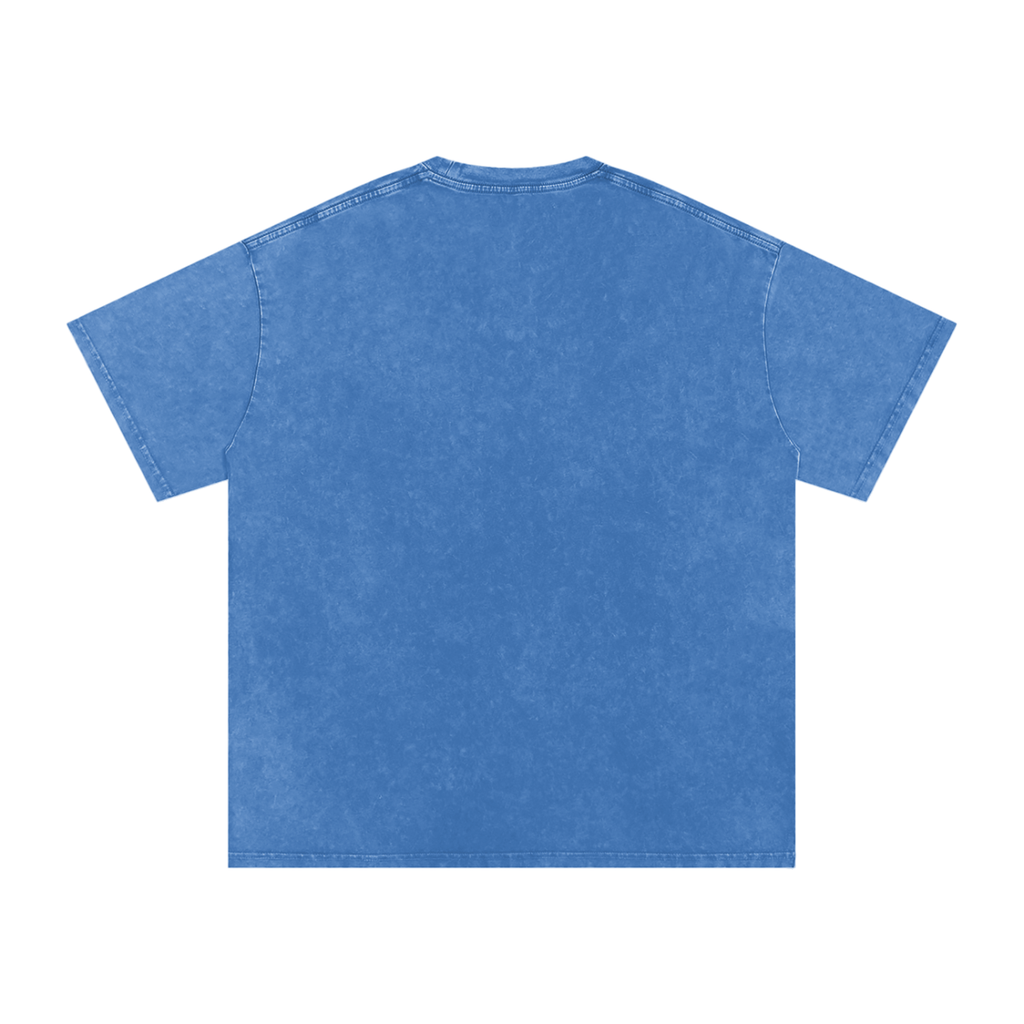 Lahutay Classic Oversized Snow-Wash Tee - Glacial Blue